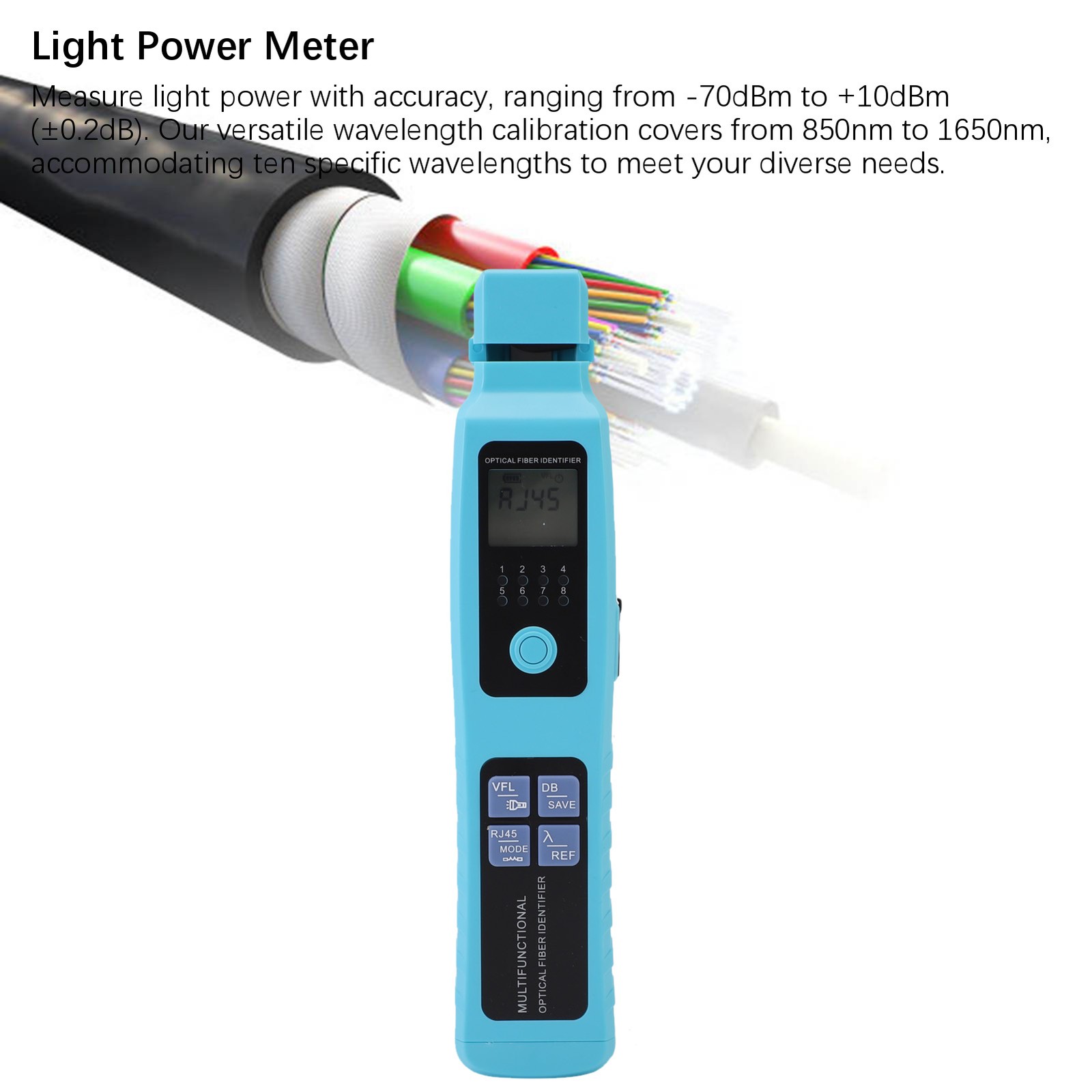 Optical Fiber Identifier FTTH Tool Cable Finder 10KM VFL Optical Power Meter
