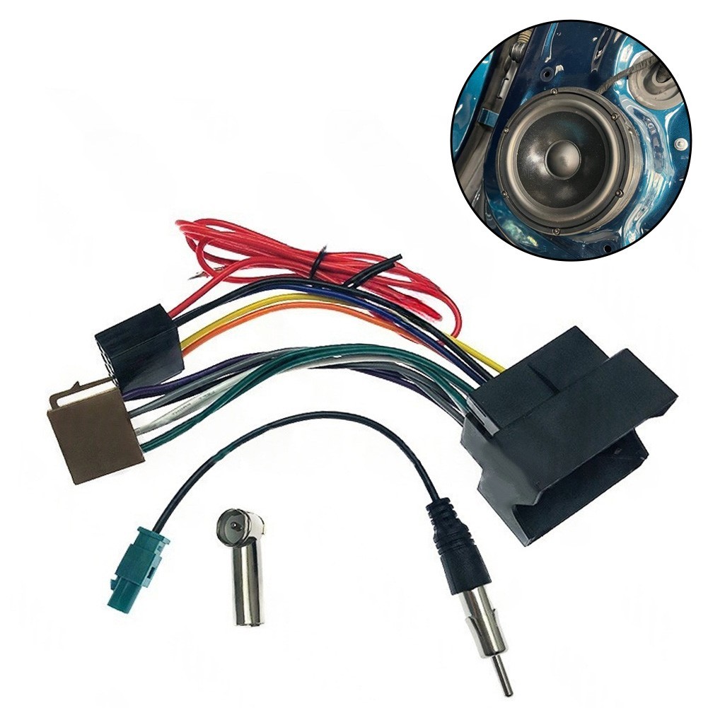 For Aftermarket Radio ISO Wiring Harness Antenna Adapter Tin-plated Copper Wires