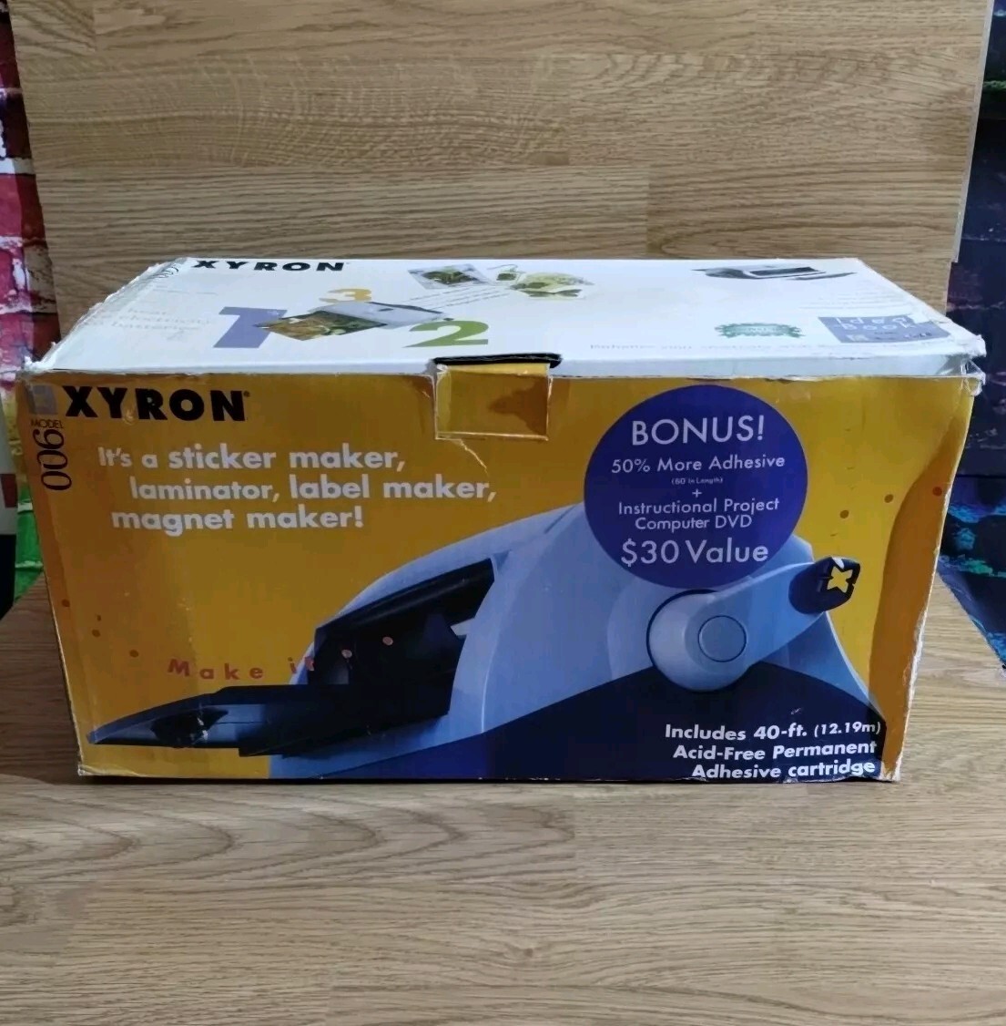 Xyron Model 900 Label, Sticker Maker, Laminator Machine New! Open Box