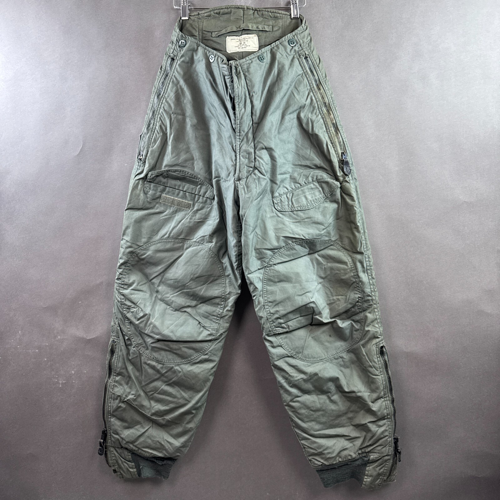 US Military Pants Mens 28 Green Extreme Cold Weather Trouser USAF Flyer Pilot