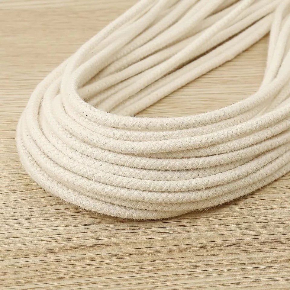 50 Ft Roll 1/4 Round Cotton Wicks Burner for Oil Lamp Lampberger Lamp Lantern
