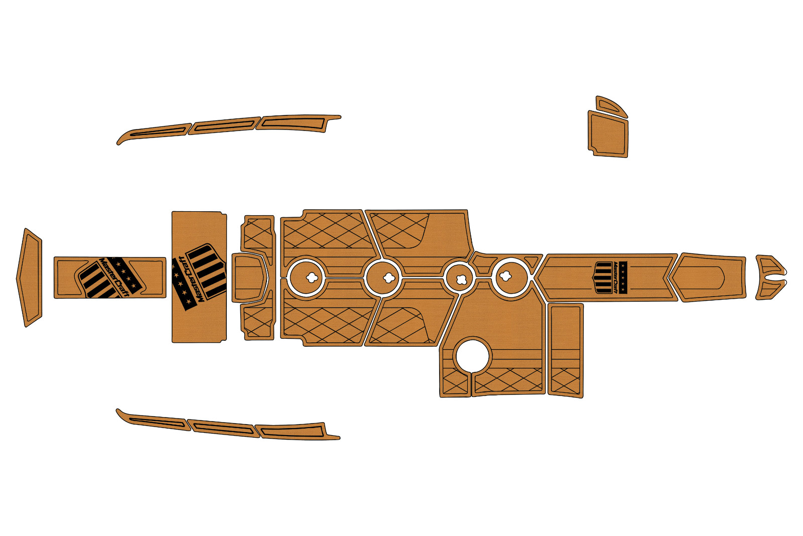 2014 Mastercraft X10 Anti-slip Custom EVA  teak marine deck flooring
