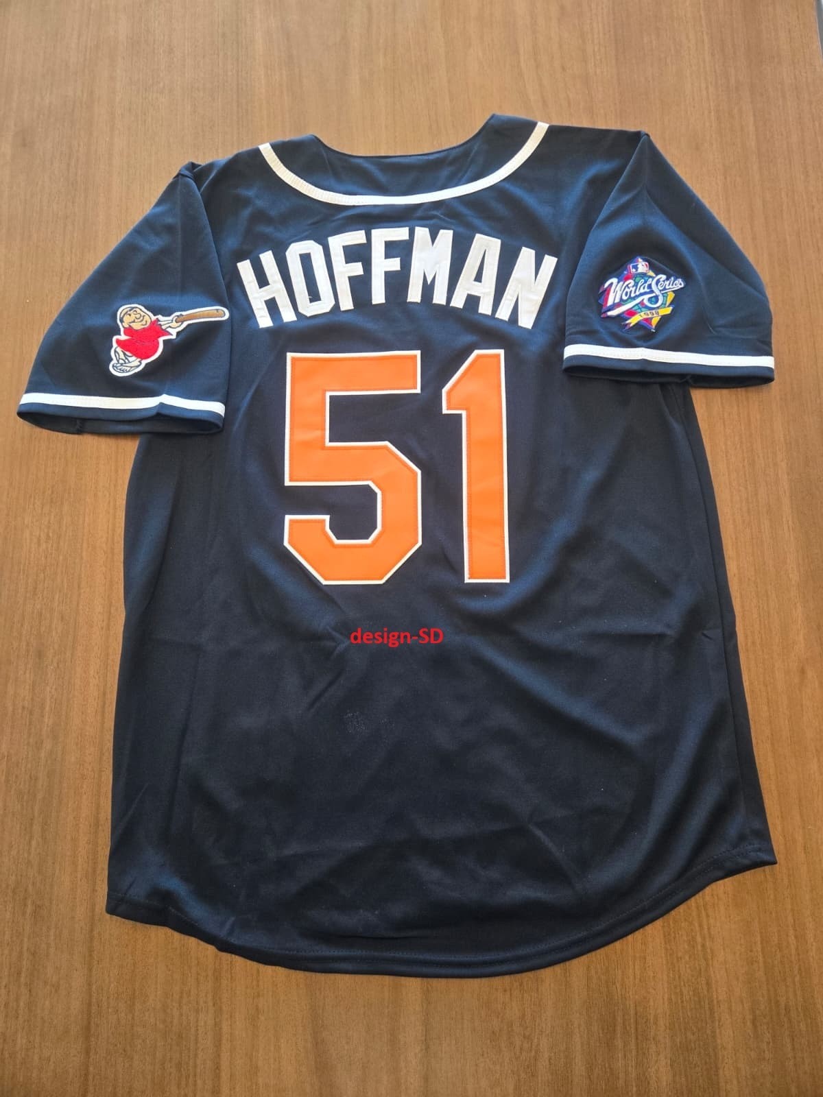 1998 TREVOR HOFFMAN SAN DIEGO PADRES RETRO JERSEY NAVY S M L XL XXL world series