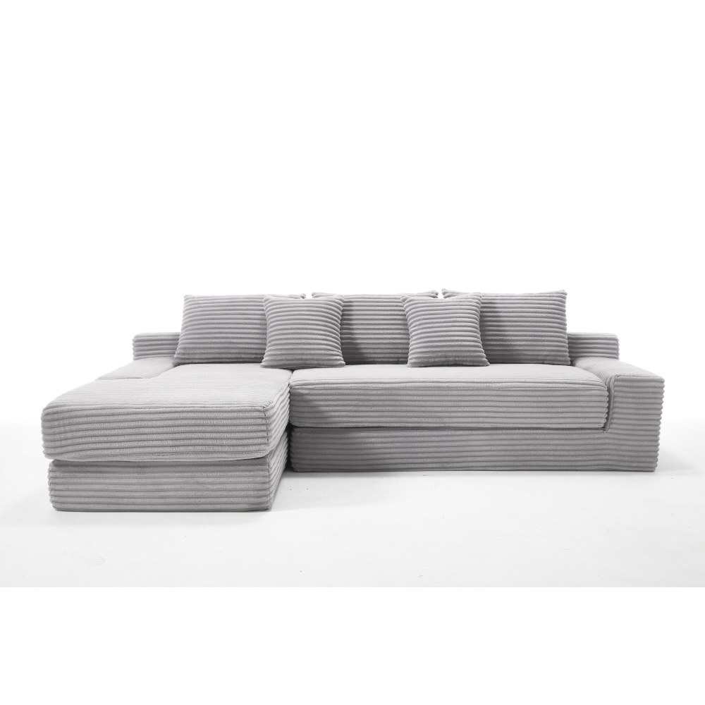 L-Shaped Sectional Couches Convertible Sofa Bed, Compression Sofa, Modular Couch