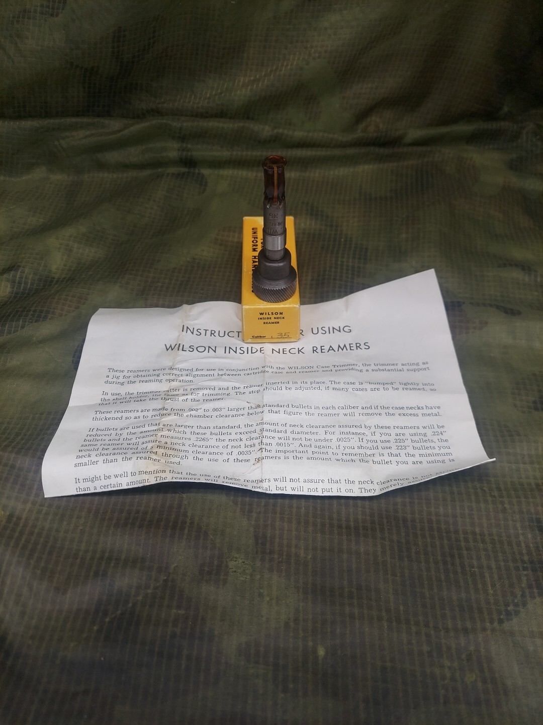 L.E. Wilson Inside Neck Reamer .35 Cal