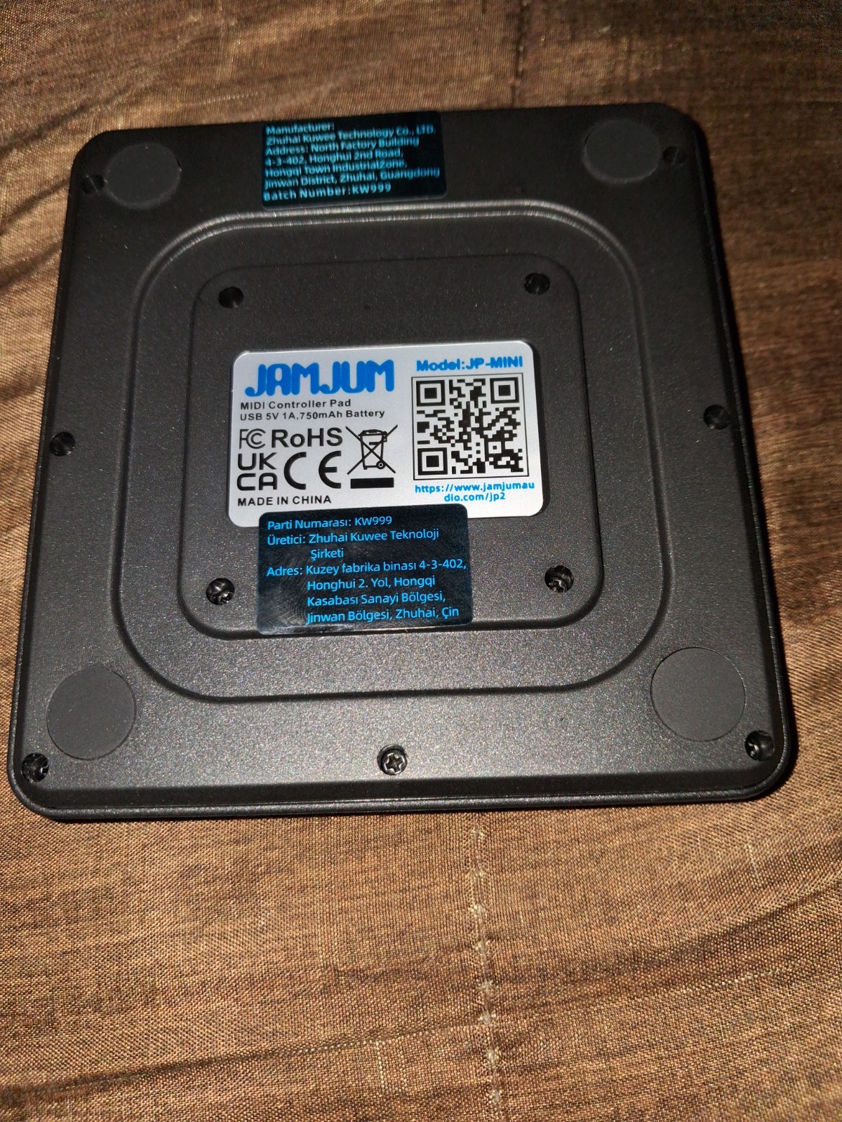 Mini MIDI Pocket Beat Pad Jamjum