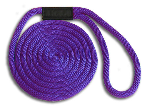 1/2" x 20' Solid Braid Dock Lines - Purple - Made in USA