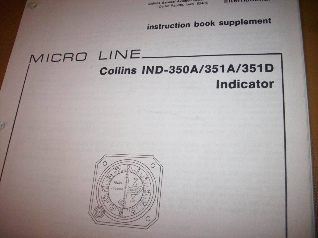 Collins IND 350A, 351A, 351D Install & Service Manual
