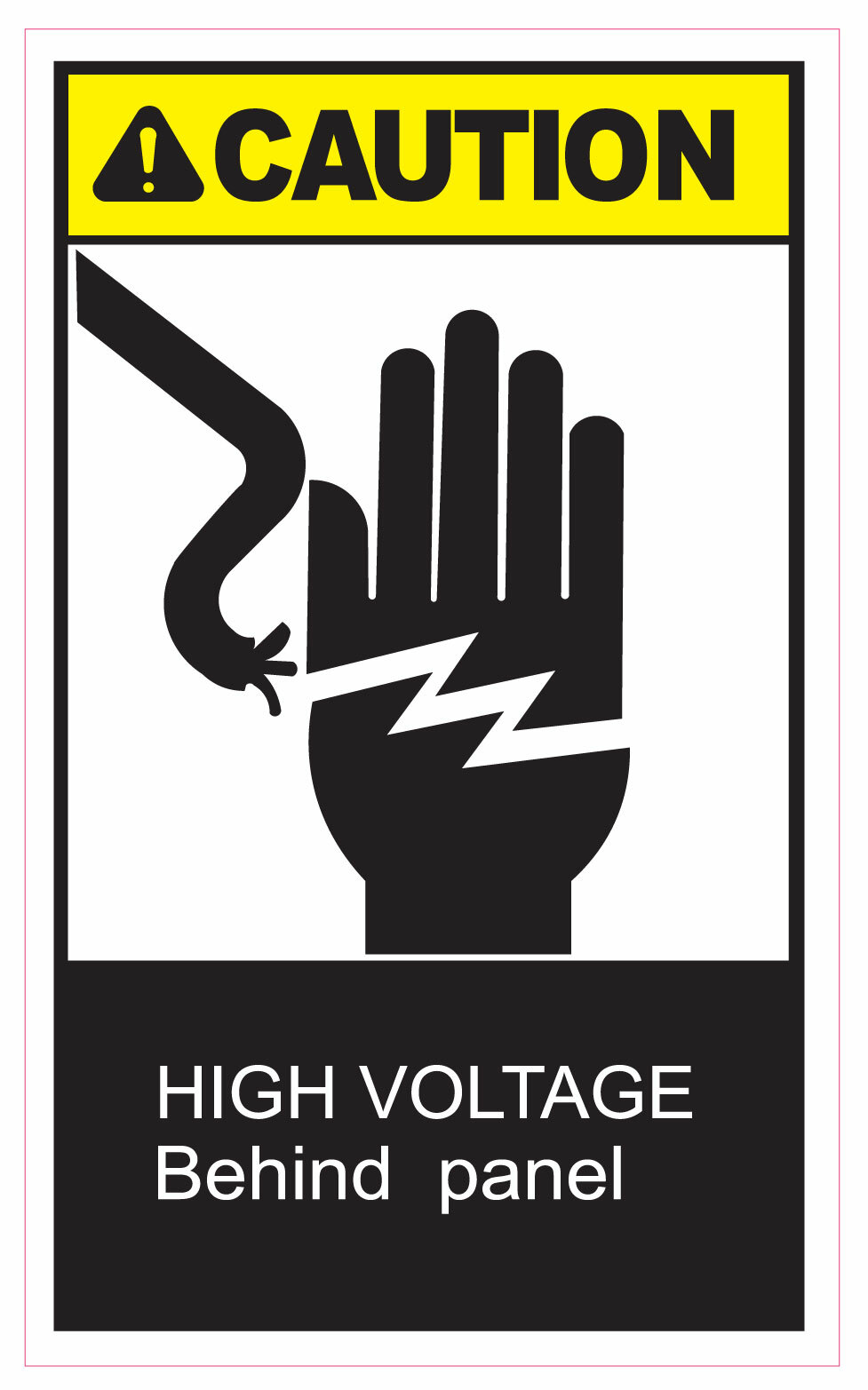 Pinball Machine Shop Out Decal BACKBOX High Voltage GREAT FOR ANY RESTORATION
