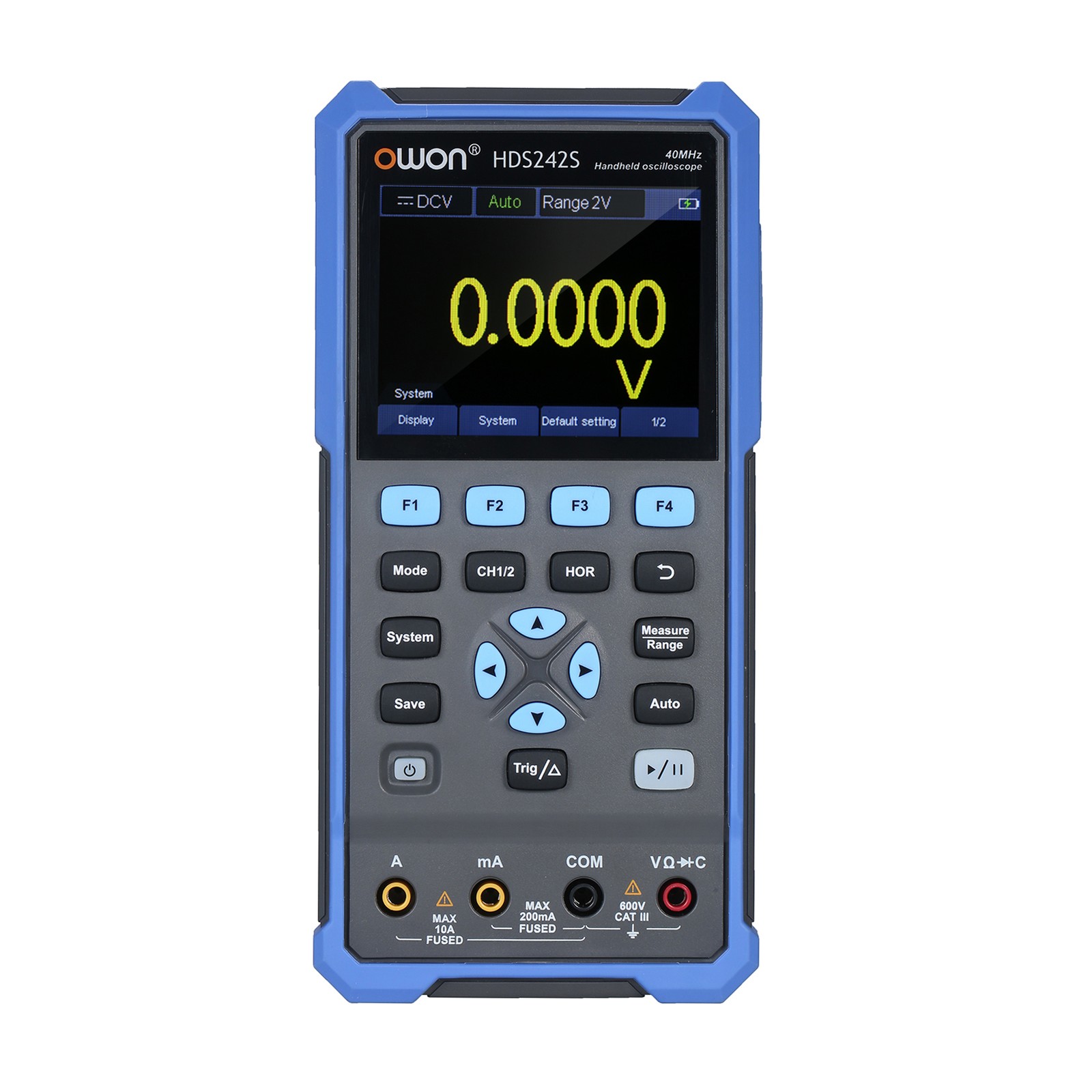 HDS242S 2-CH Handheld Oscilloscope Multimeter Waveform Generator 3-in-1