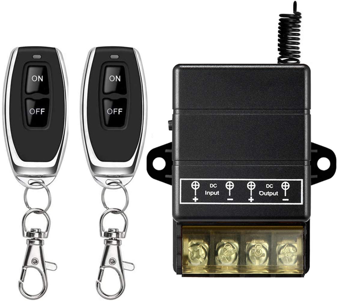 VONVOFF 12v Remote Control Switch,Low Voltage 12V-72V/40A relay/328ft, black