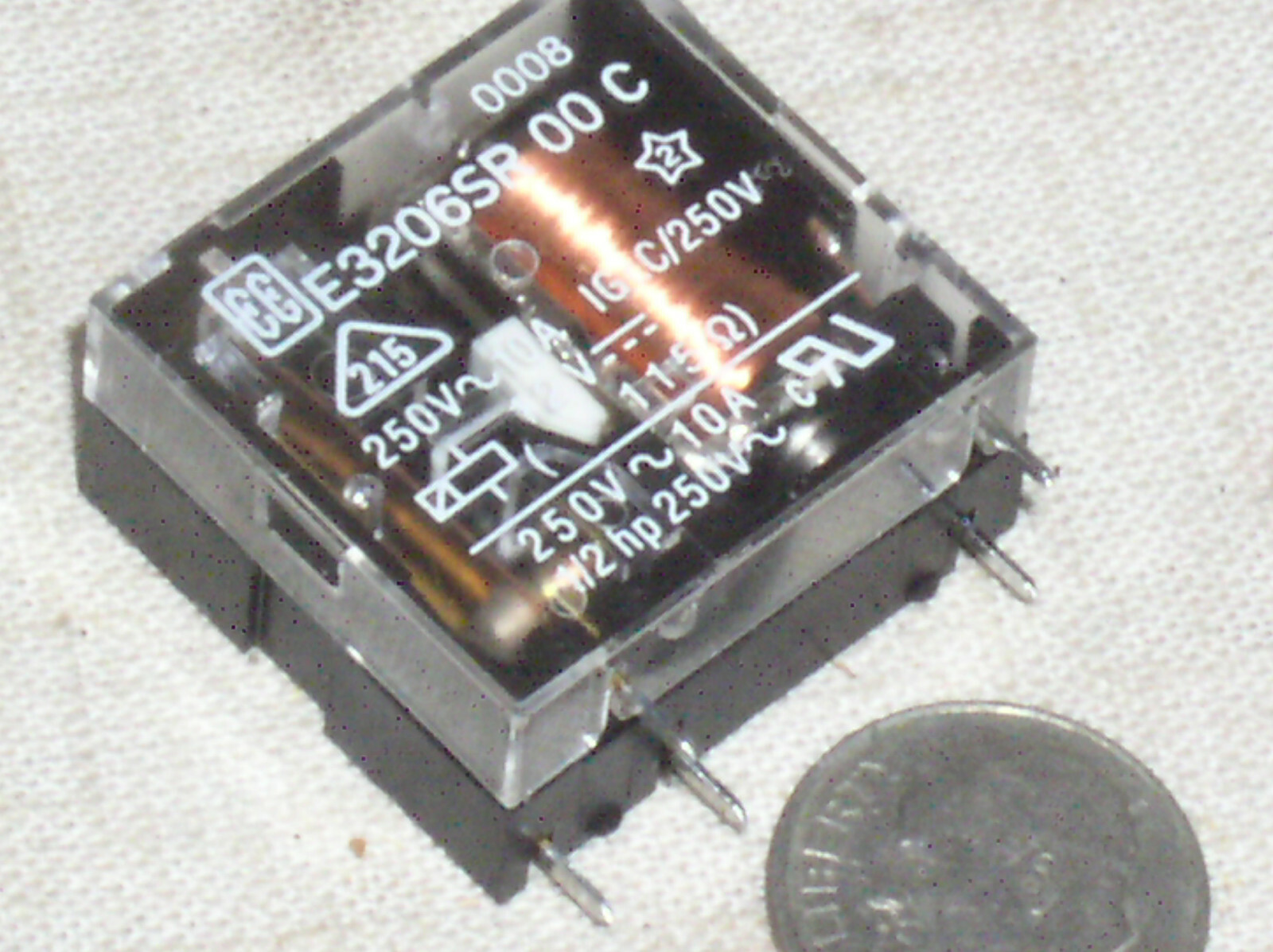 ELESTA E3206SR 00 C BV00 SPDT PCB POWER RELAY 12V DC COIL CONTACTS 10A 250V AC