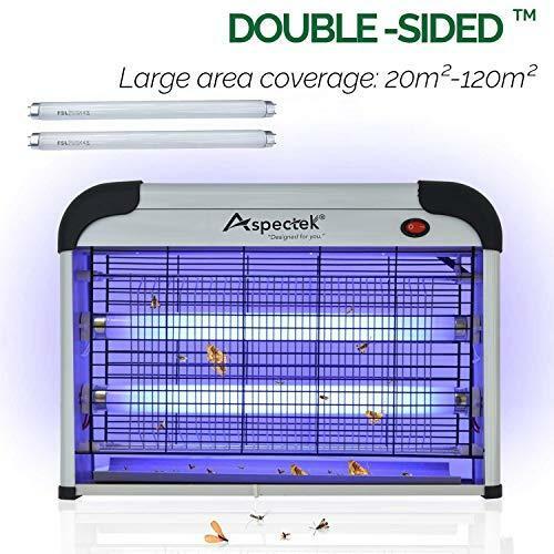 Aspectek Powerful 20W Electronic Indoor Insect Killer, Bug and Fly Zapper, Bulbs