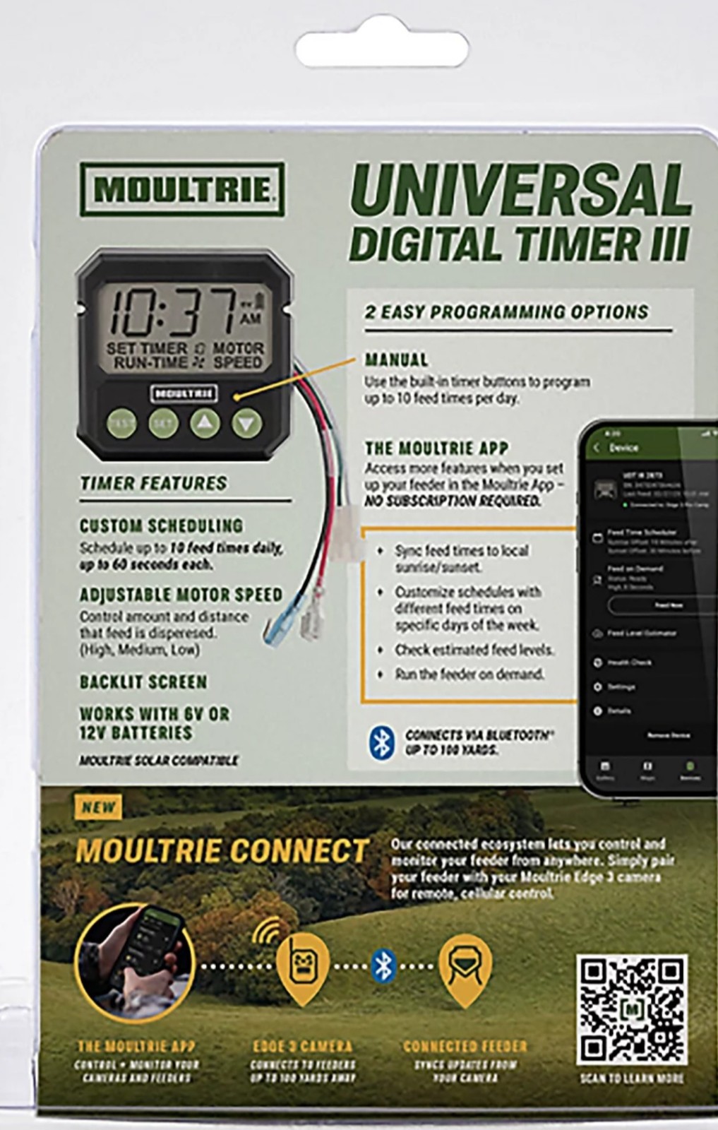 MOULTRIE UNIVERSAL DIGITAL TIMER III FOR WILDGAME FEEDER 6V/12V MFA-15095