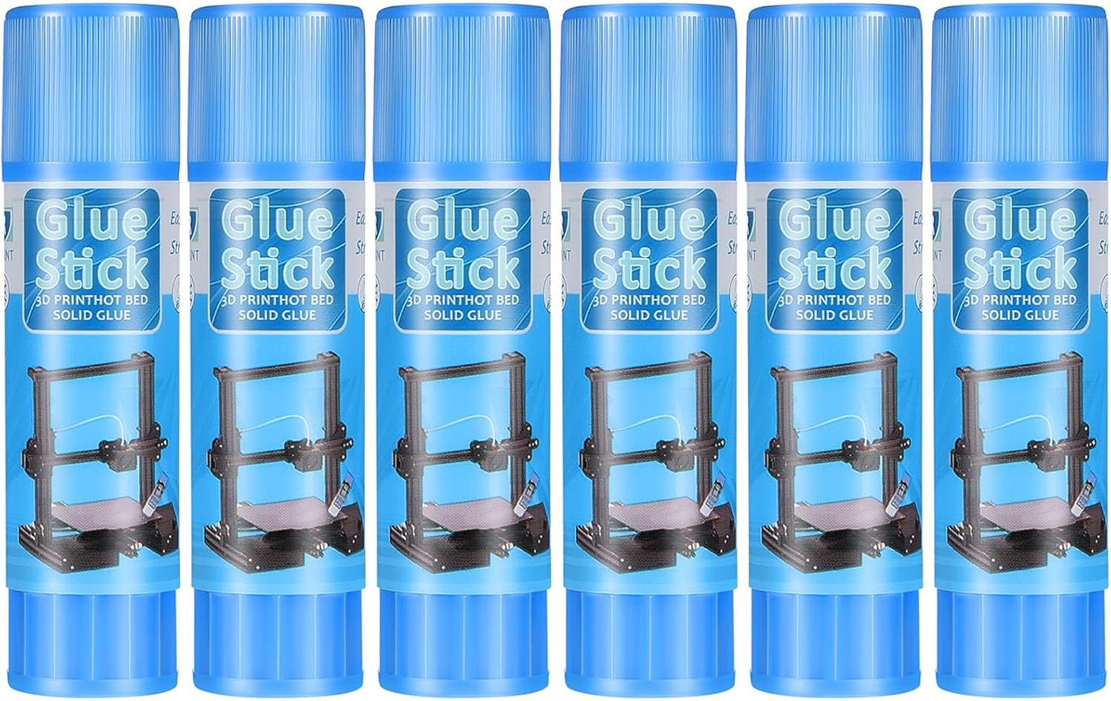 6 Pack 3D Printer Glue Sticks for Hot Bed PVP Adhesive Solid Glue for PLA ABS