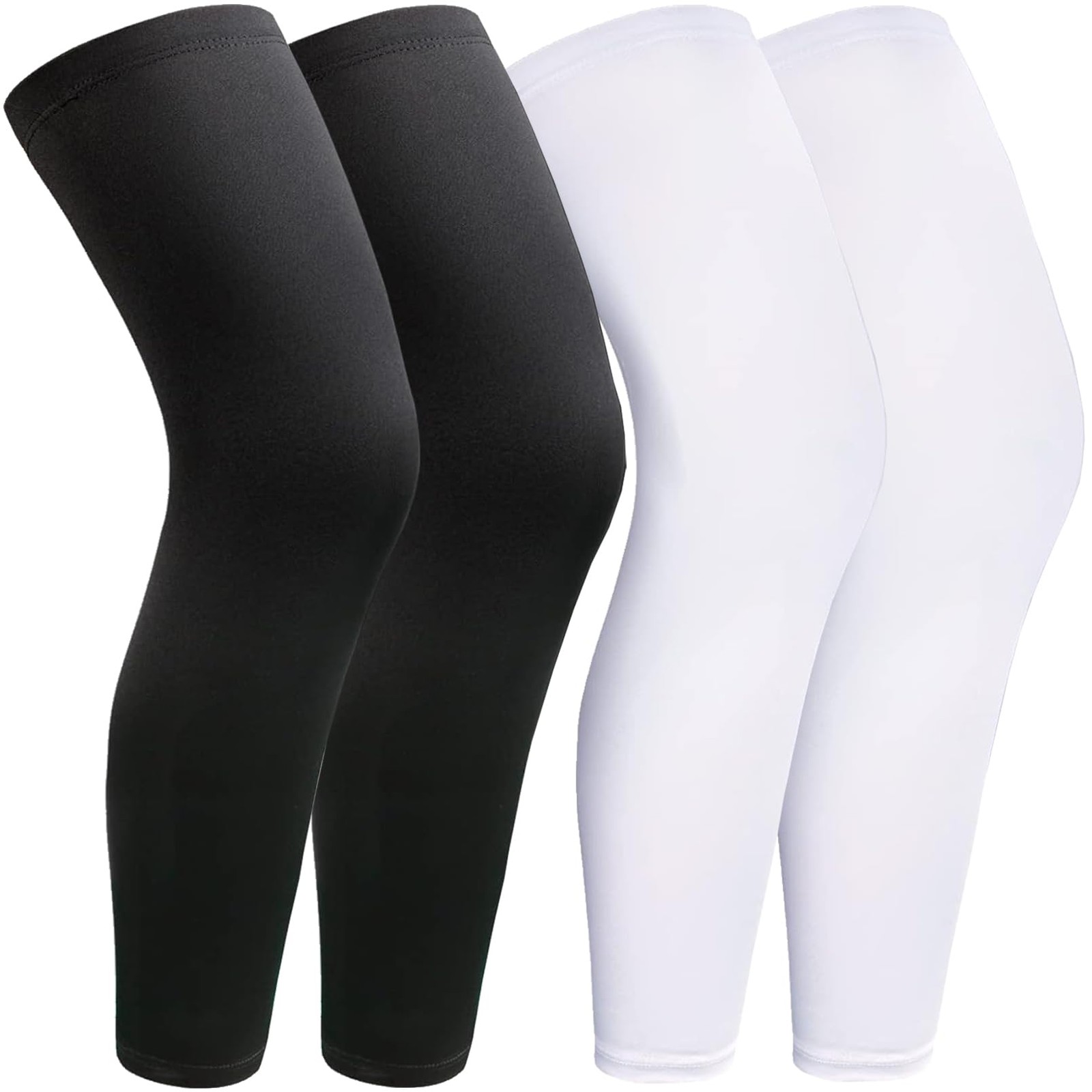 2 Pairs Leg Sleeves,Full Leg Compression Sleeve for Men Women,Long Knee Sleev...