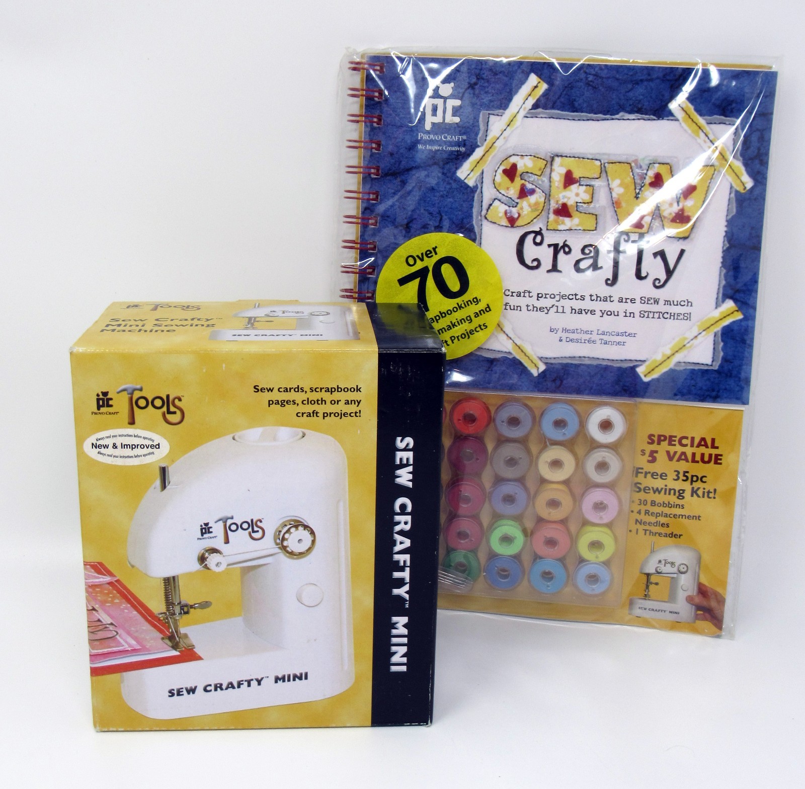 Provo Craft Sew Crafty Mini Compact Sewing Machine Plus Book New Sealed
