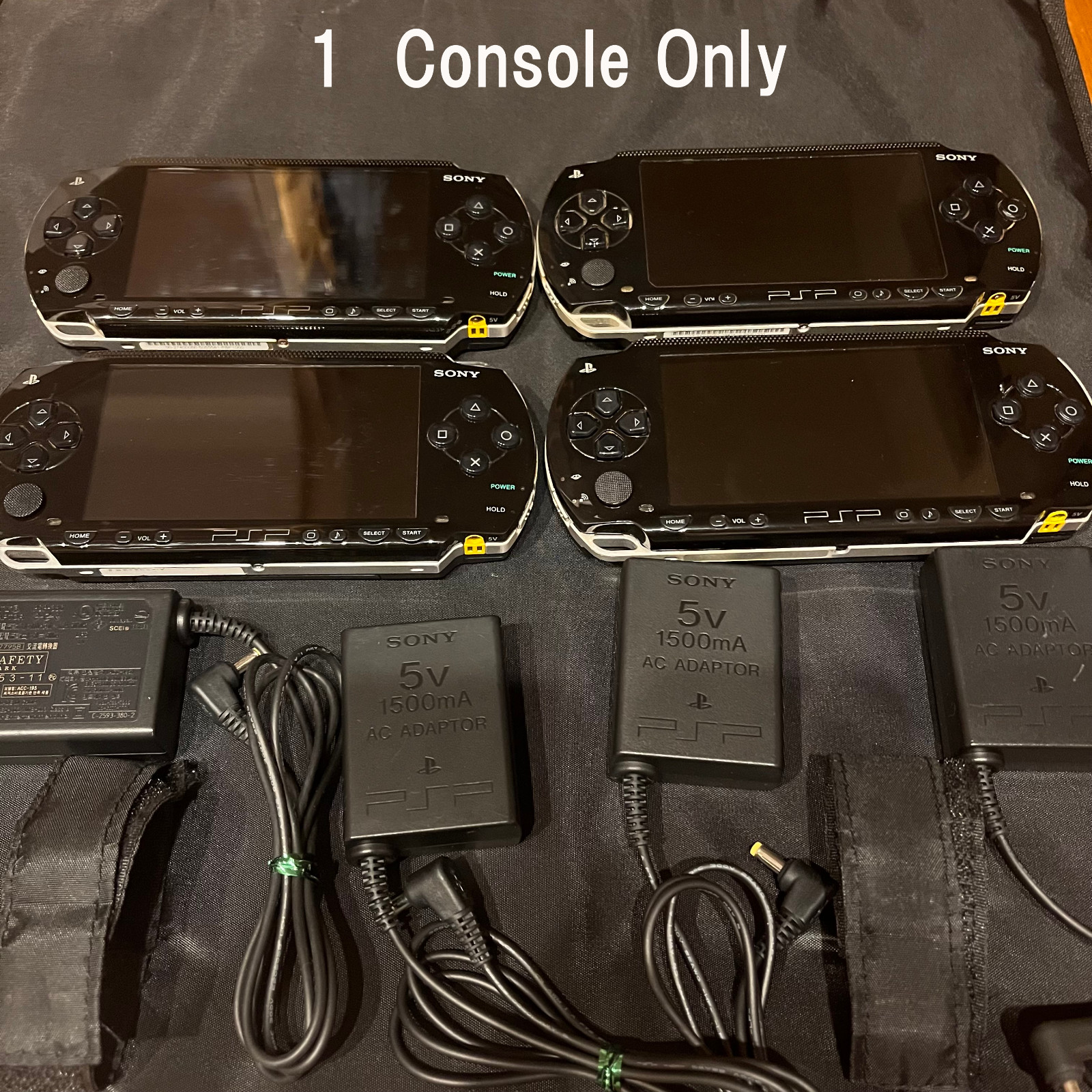 SONY PSP-1000 Black Console 1 Unit + AC Charger Tested Working RANK-C （Fair）