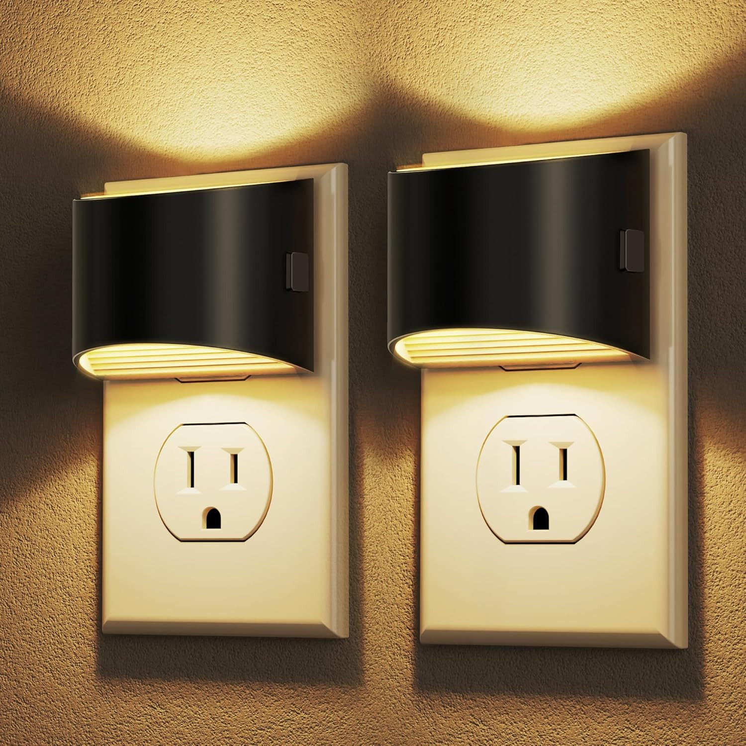 Doresshop LED Night Light[2 Pack], Night Lights Plug into Wall, 3 Level Brightne