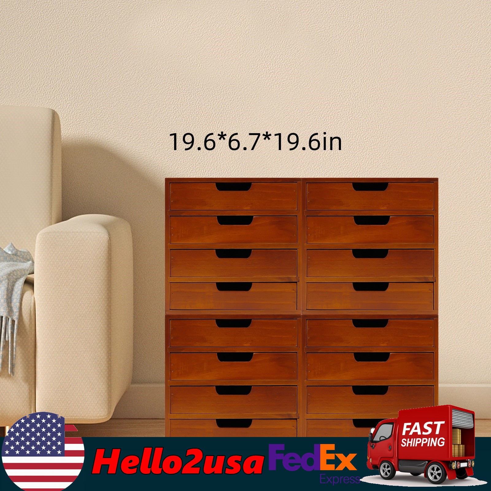 4 Pcs Drawer Cabinet Set Desktop Multi-level Drawer Storage Organizers New