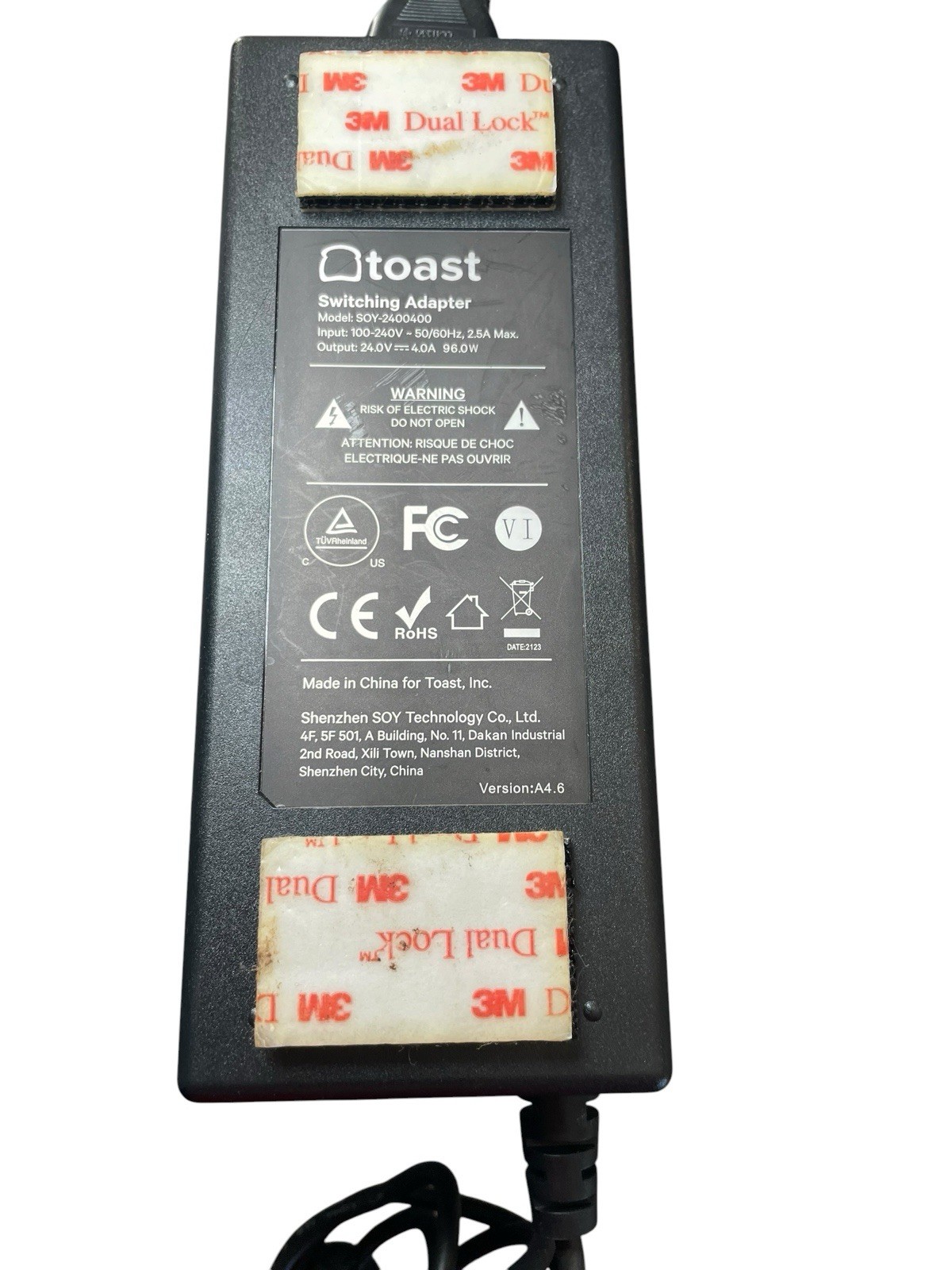 Toast Flex 14 POS Terminal TT200 MSR Reader Stand w/Power Supply