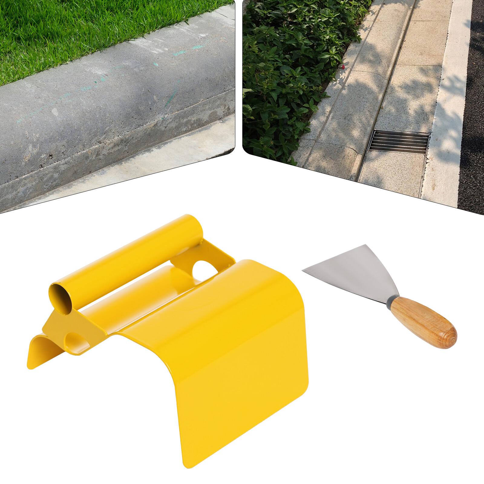 Cement Model Making Tool Concrete Curbing Trowel Landscape Curb Trowel w/Handle