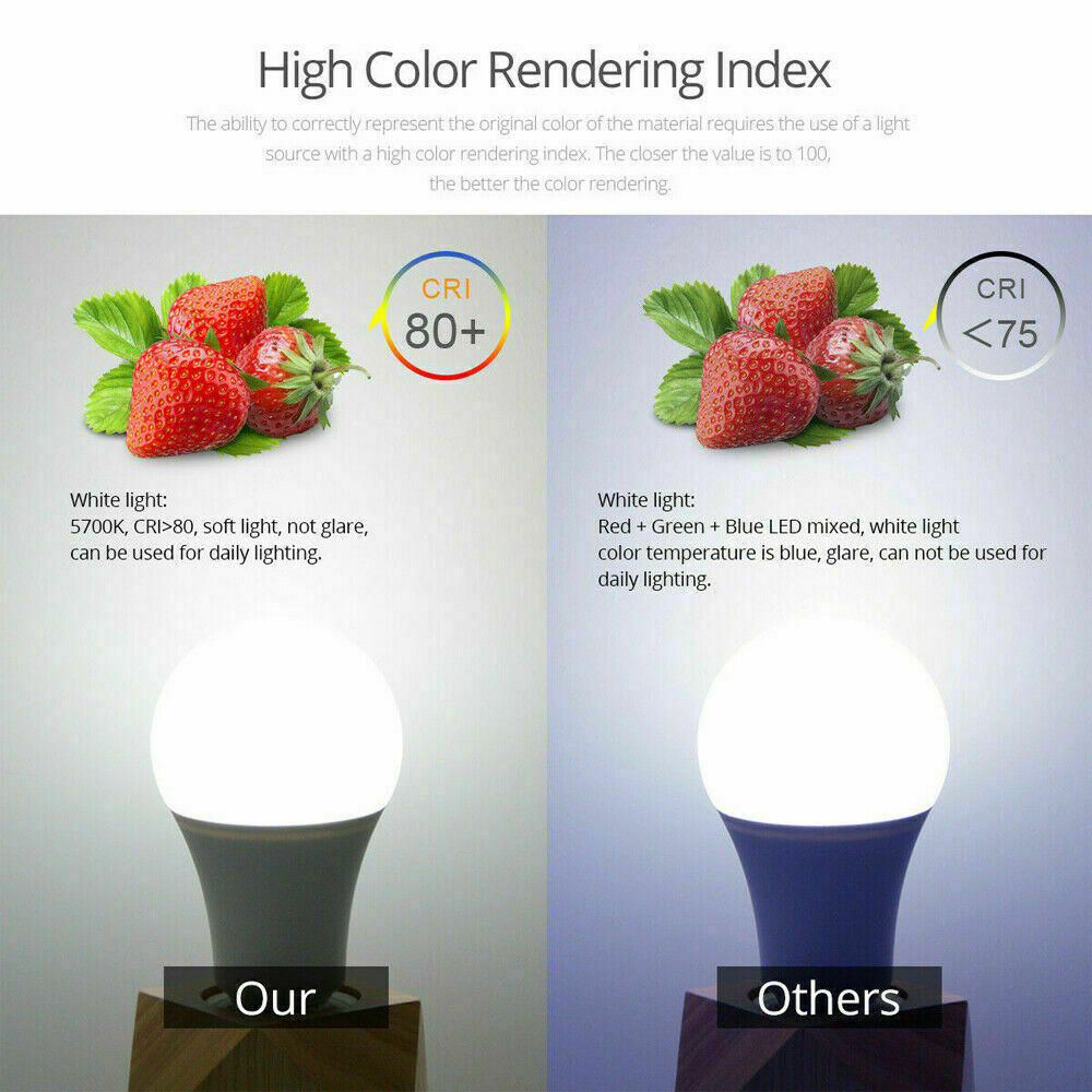 3W E26 E27 16 Color Changing Light Bulb w/ Remote Control Dimmable RGB LED Bulbs