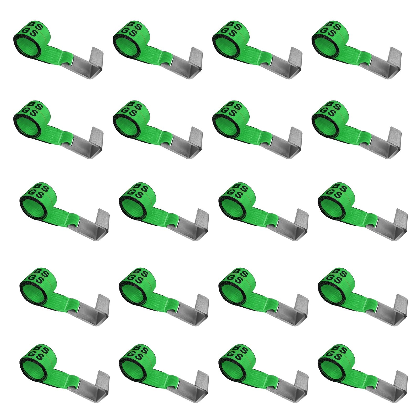 USA 20 Pack 4" x 5' Roll Off Container Winch Strap w/ Flat Hook 5400 LBS GREEN