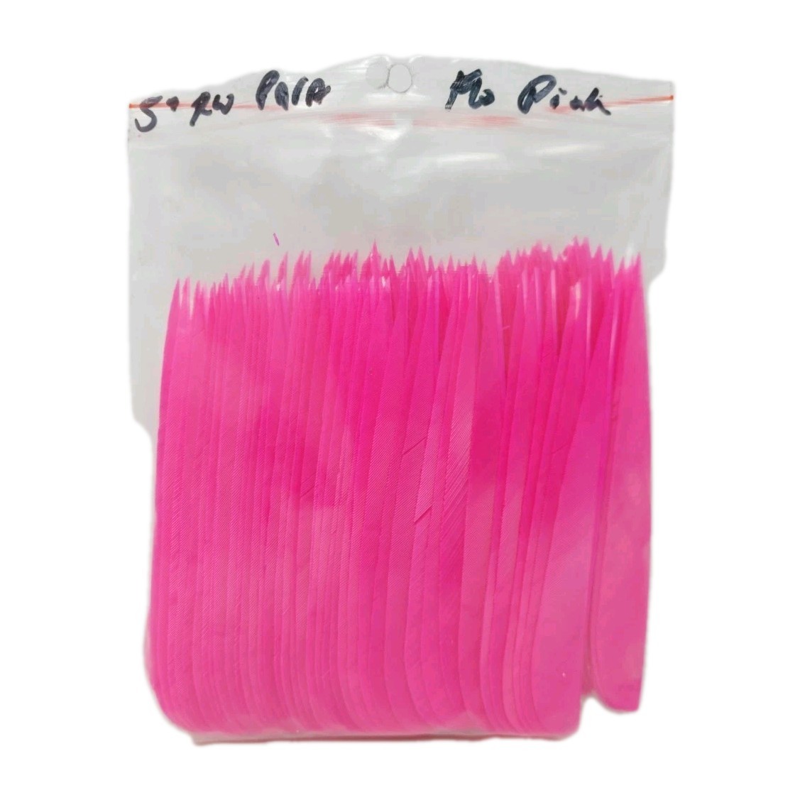 100pk Archery Arrow Feathers 5" Right Wing: Parabolic Fluorescent Flo Pink