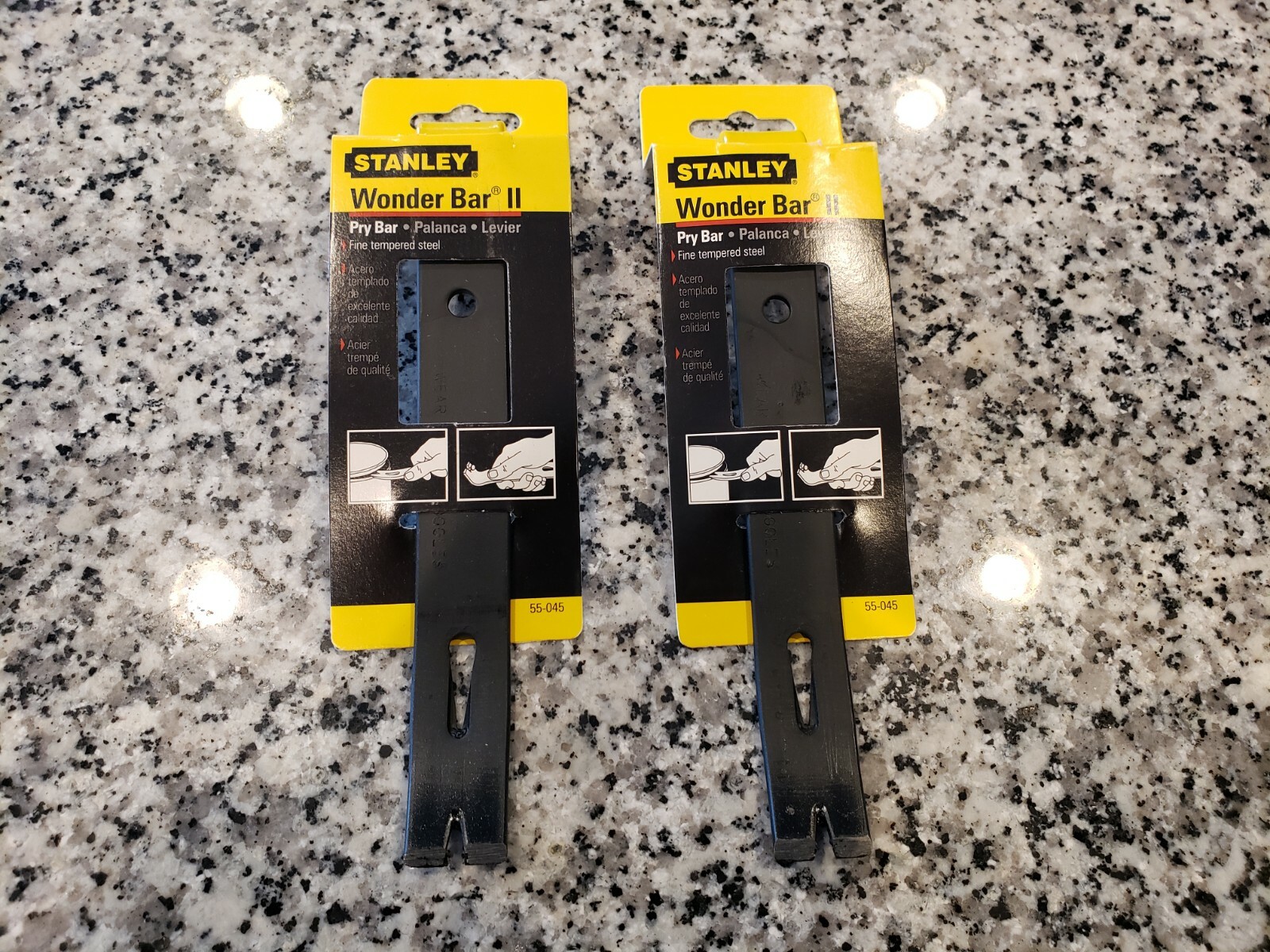 LOT OF 2- Stanley 55-045 7-1/2-inch Wonder Bar Ii Pry Bar FAST FREE SHIP!