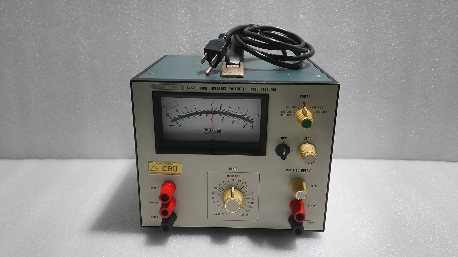 [Used] FLUKE / 845AB / HIGH IMPEDANCE VOLTMETER - NULL DETECTOR