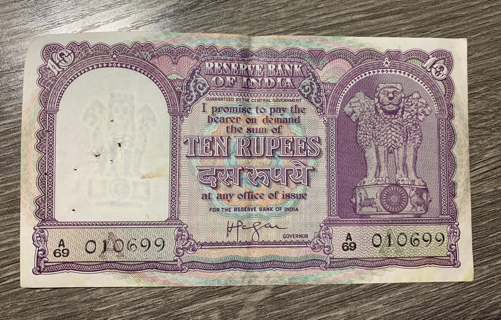 India, 10 Rupees  (1962-1967)