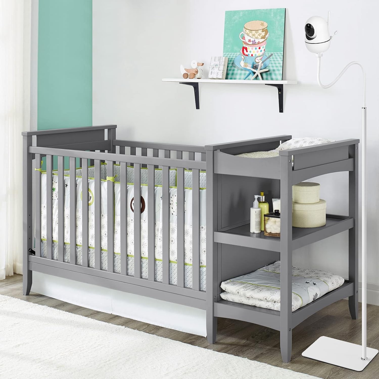 Adjustable Baby Monitor Floor Stand 68.8in, Universal 1/4 Threading