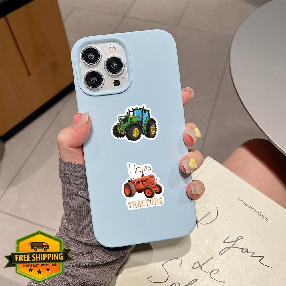 60Pcs Tractor Engineering Vehicle Stickers, Vinyl Laptops Decals