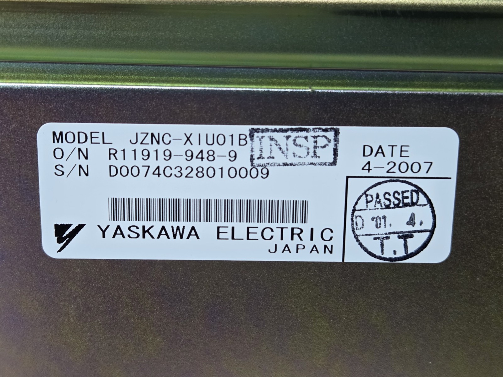 YASKAWA JZNC-XIU01B ROBOT CONTROLLER