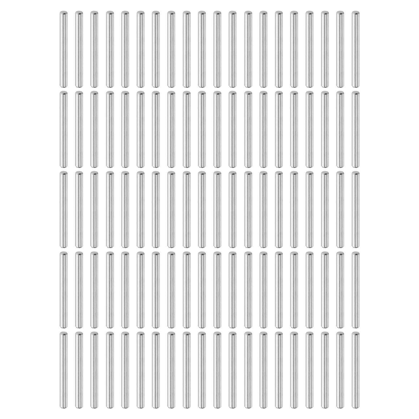 100Pcs 3mm x 32mm Dowel Pins, 304 Stainless Steel Shelf Support Peg Pin, Silver