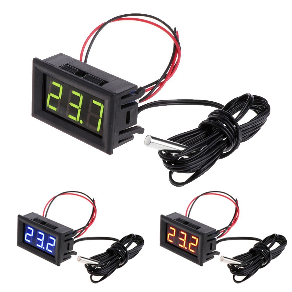 12V Digital Temperature Controller Temp Thermostat Probe LED With Sensor Wire 1m
