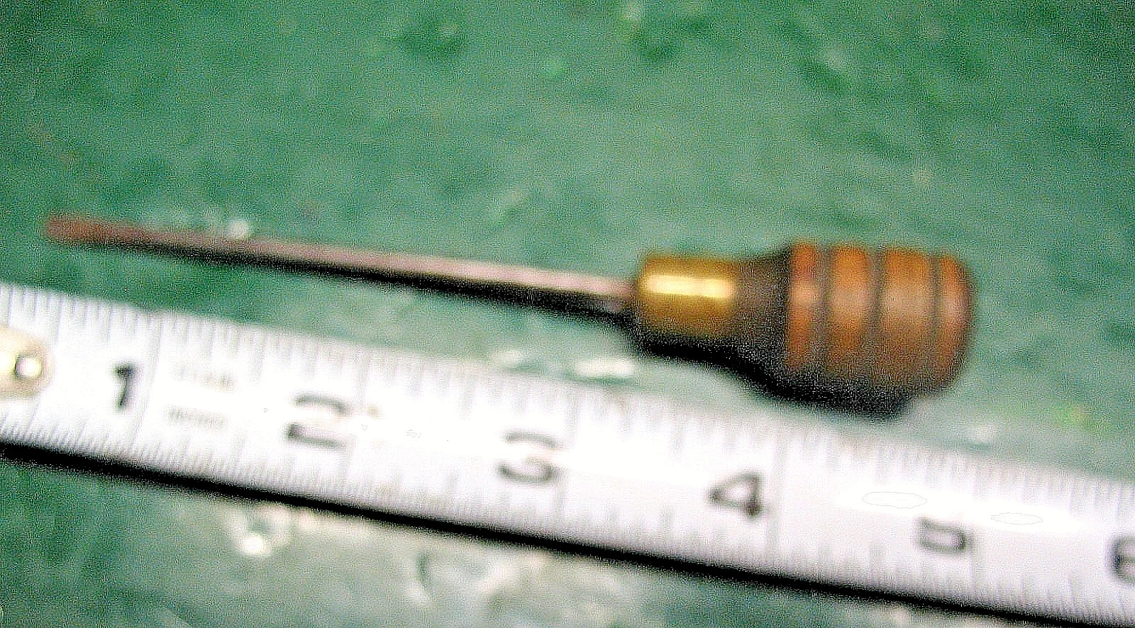 VINTAGE  GUNSMITH MINI STRAIGHT SLOT  SCREWDRIVER  FLUTTED w/ BRASS  FURRELE