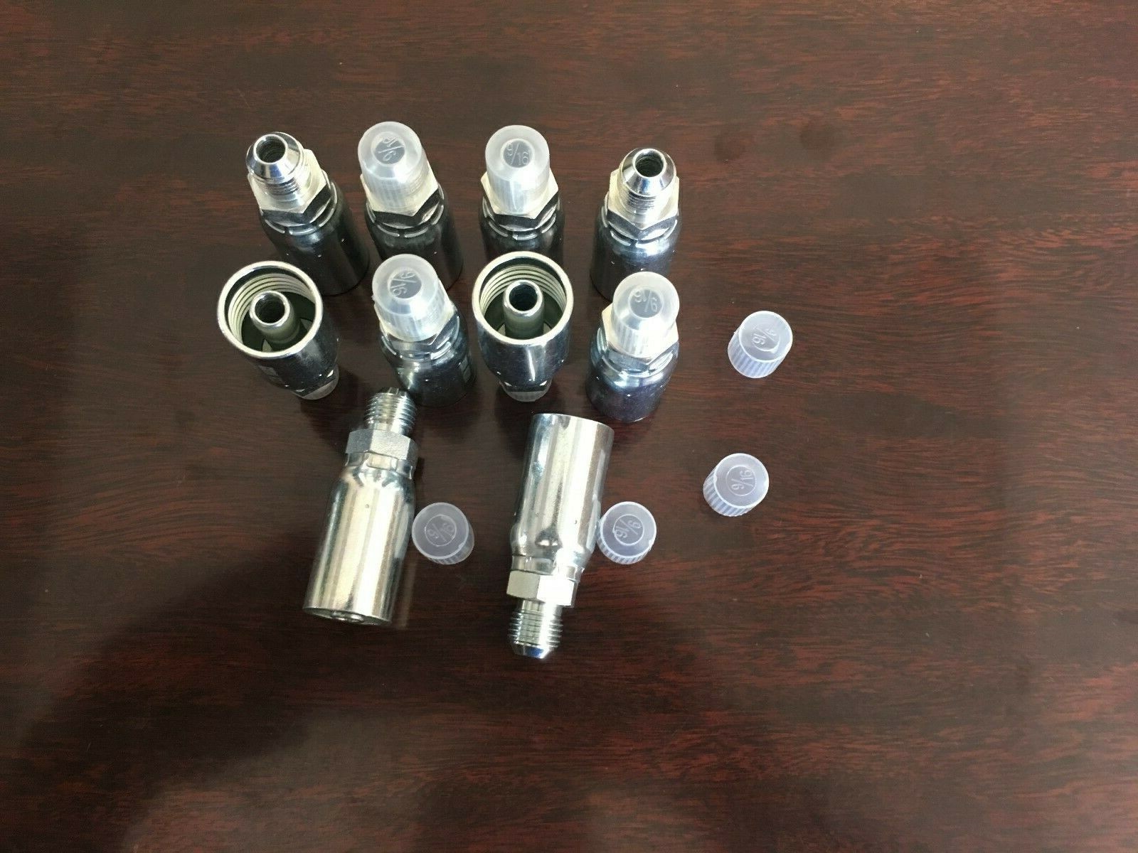 (10 PK) MJ-06-06 Hydraulic Hose Crimp Fittings 3/8" x 3/8" Male JIC 06U-506