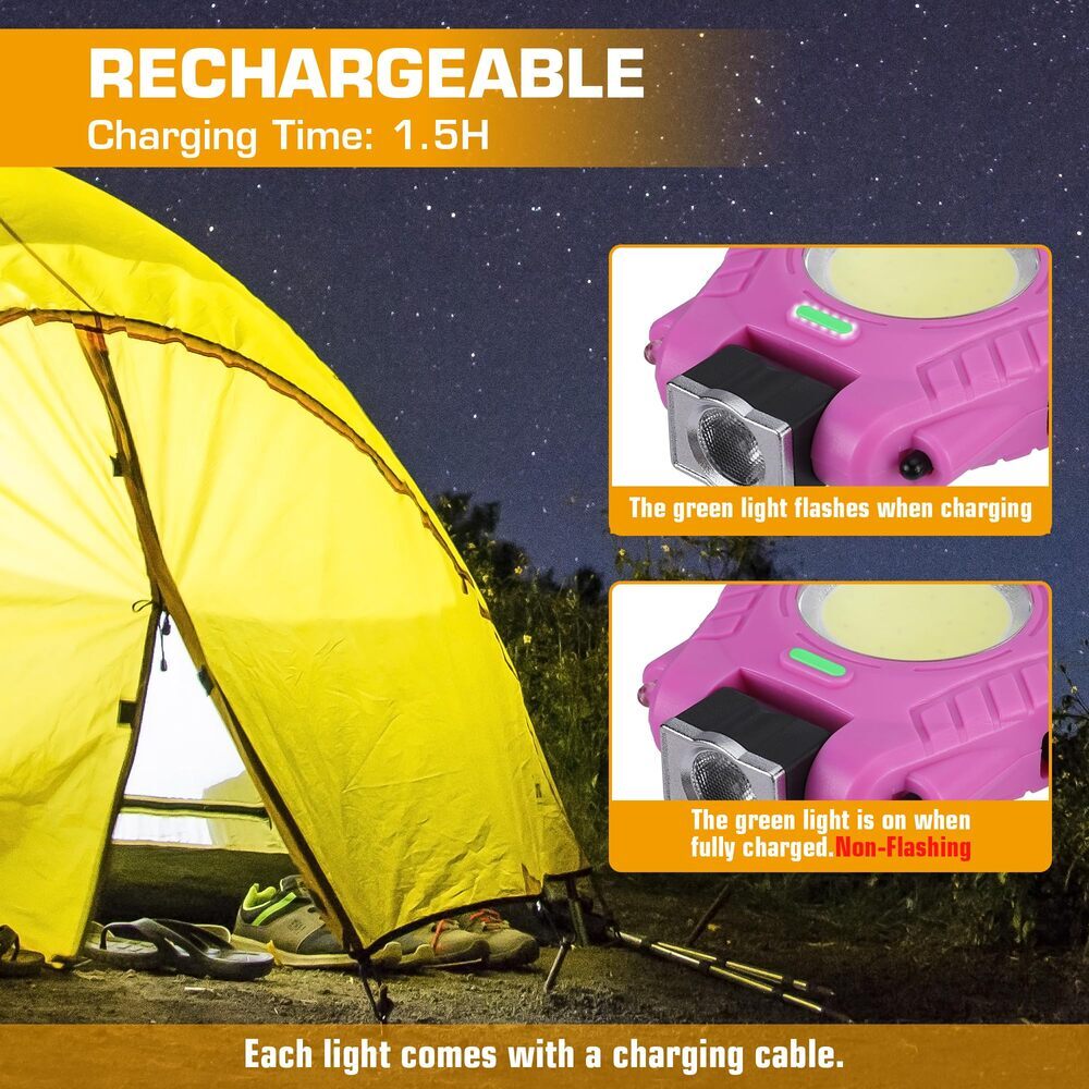 EverBrite 500LM Rechargeable COB Keychain Work Light Multifunctional Flashlights