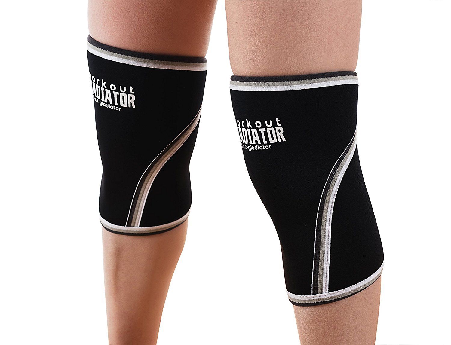 Knee Compression Sleeve Pair 7 MM Max Support Crossfit Running Squats Lifting