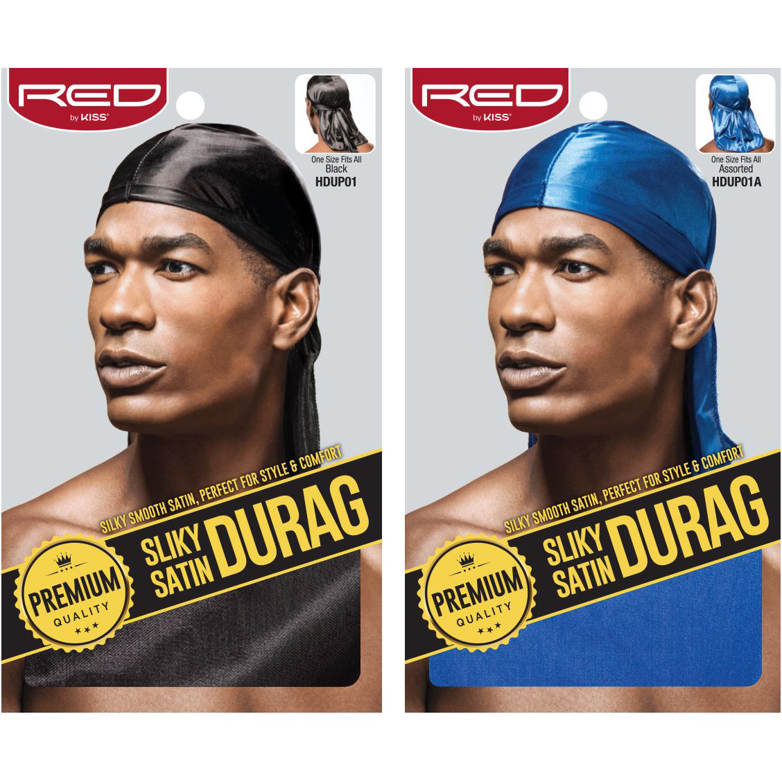 RED BY KISS PREMIUM QUALITY SILKY SATIN DURAG #HDUP EXTRA LONG TAILS DOO RAG