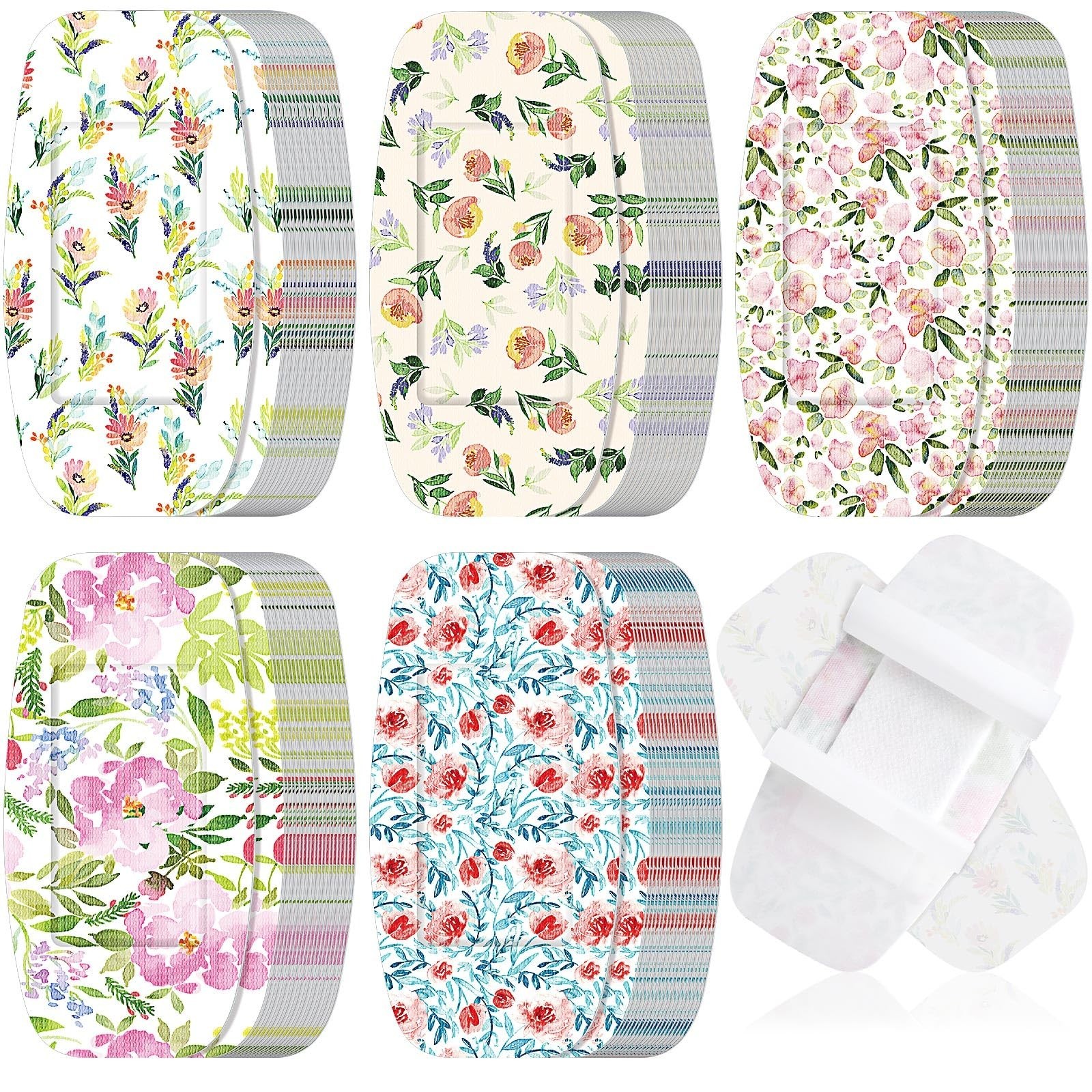 Sinmoe 100 Pcs Large Bandages 2 x 4 Inch Latex Free Big Adhesive Flower Wound...