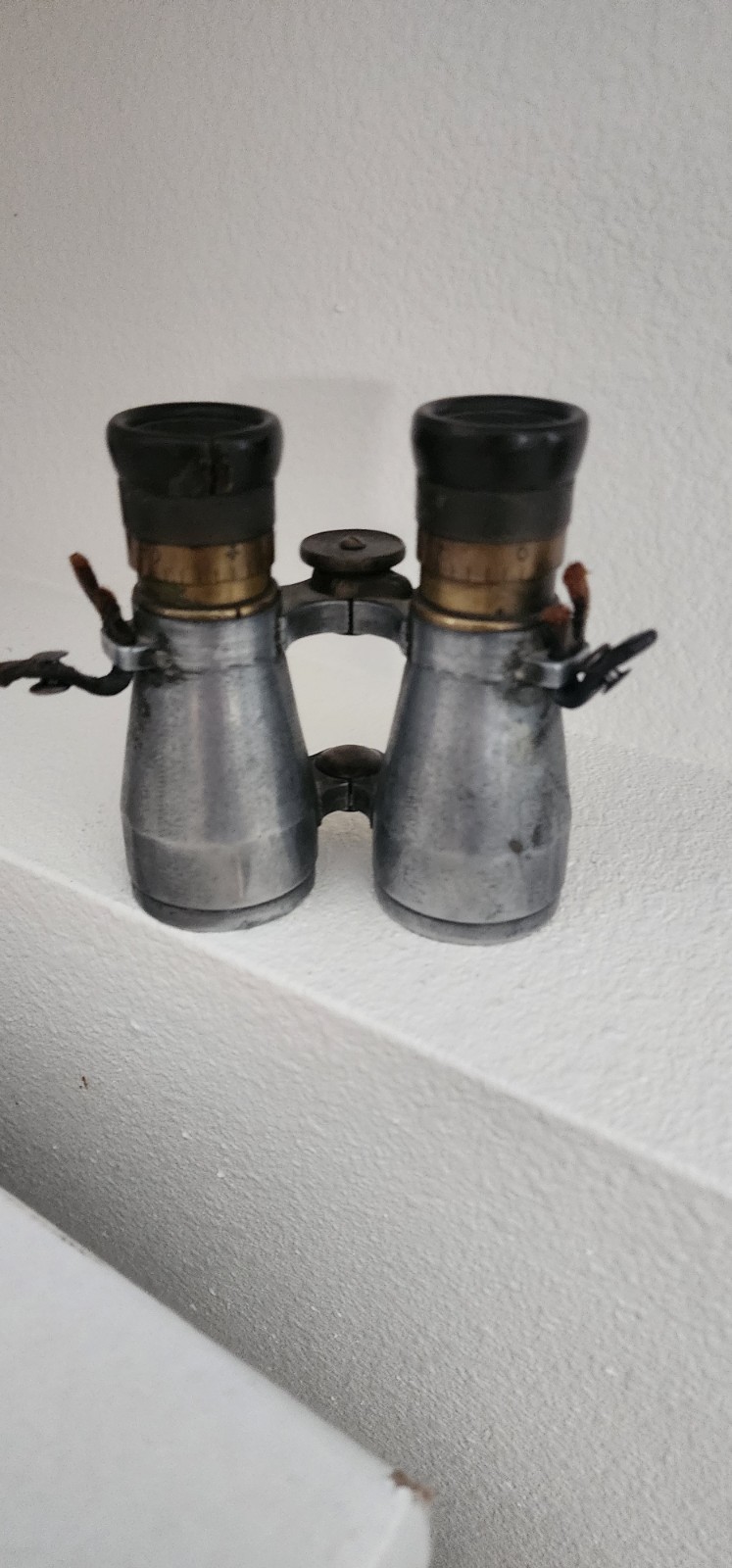 WWI Feldglas 08 Military Binoculars Gray/Brass  (Fernglas) Germany imprint
