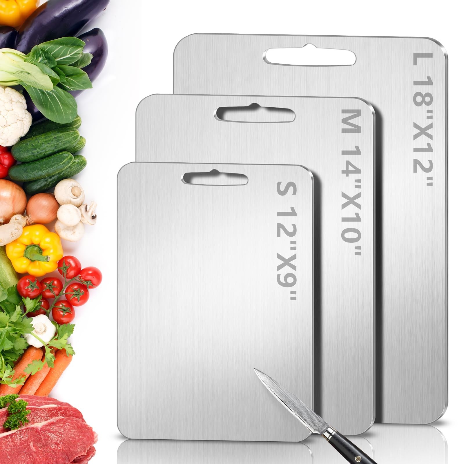 Titanium Cutting Board for Kitchen - 100% Pure Titanium Cutting Boards Non To...