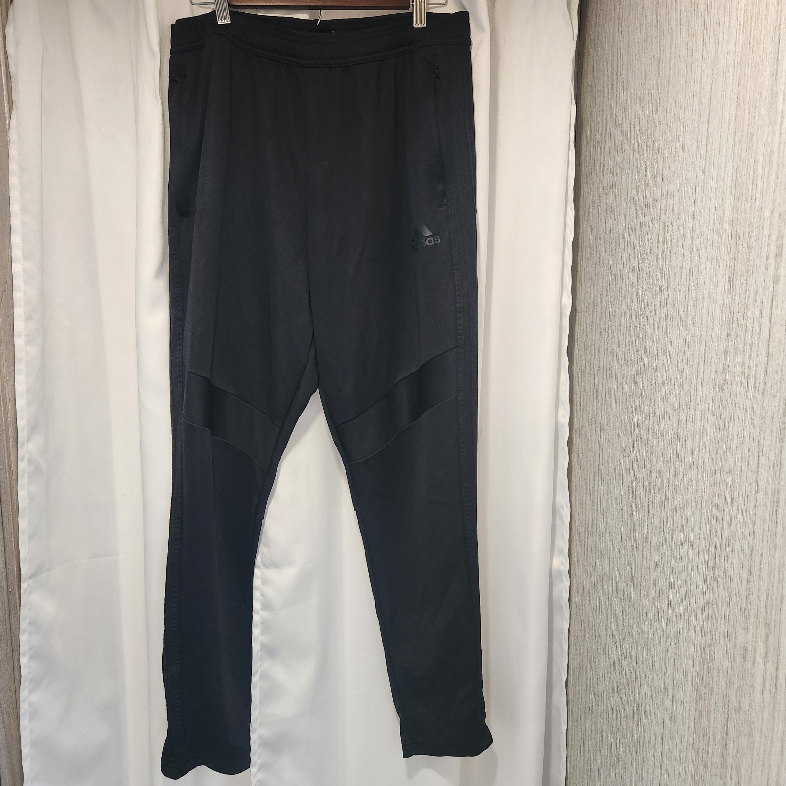Adidas Aeroready Athletic Pants Men's Black Size XL Zipper Legs