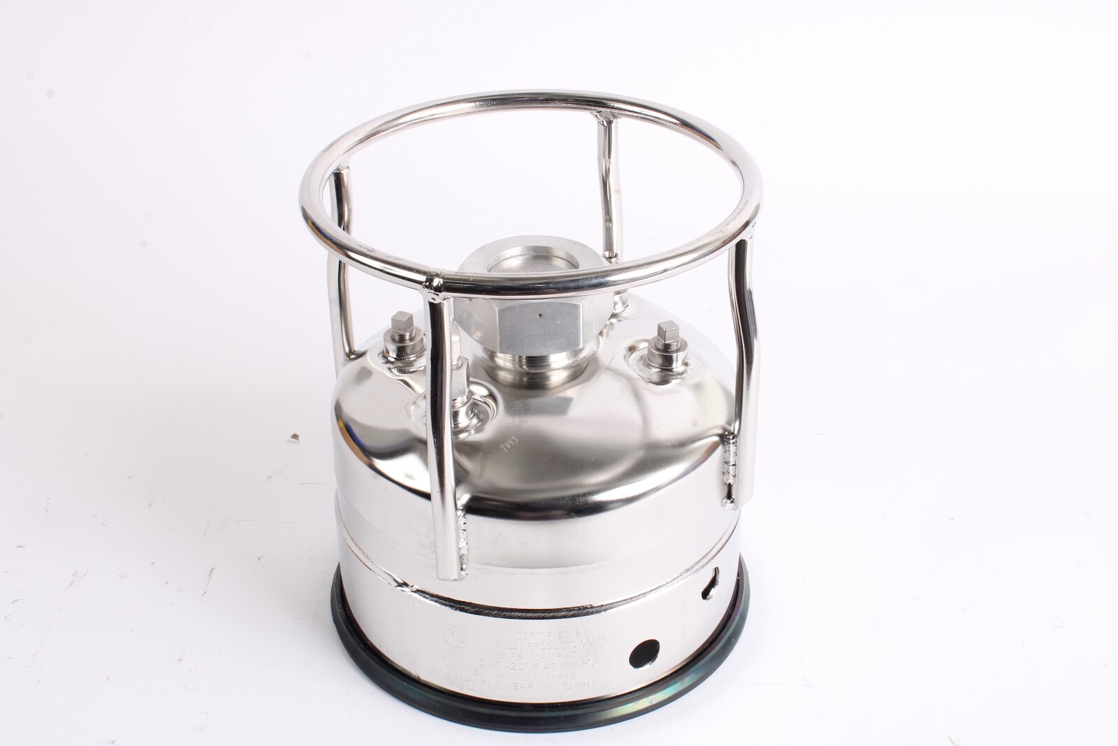 Alloy Vessel: 185 PSI MAWP at 100°F, -20°F UM MDMT, 316L 12.7 Bar MAWP, No valve