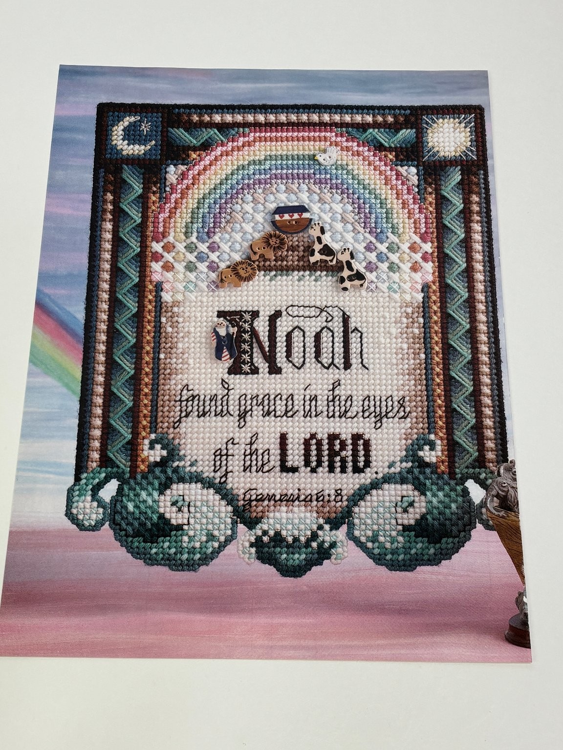 Noah's Sampler Chart Plastic Canvas Pattern Book Pages