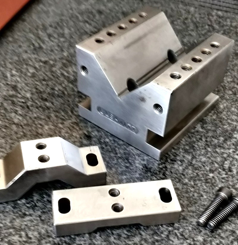 Machinist Made   V Block with  clamps super solid 5lbs
