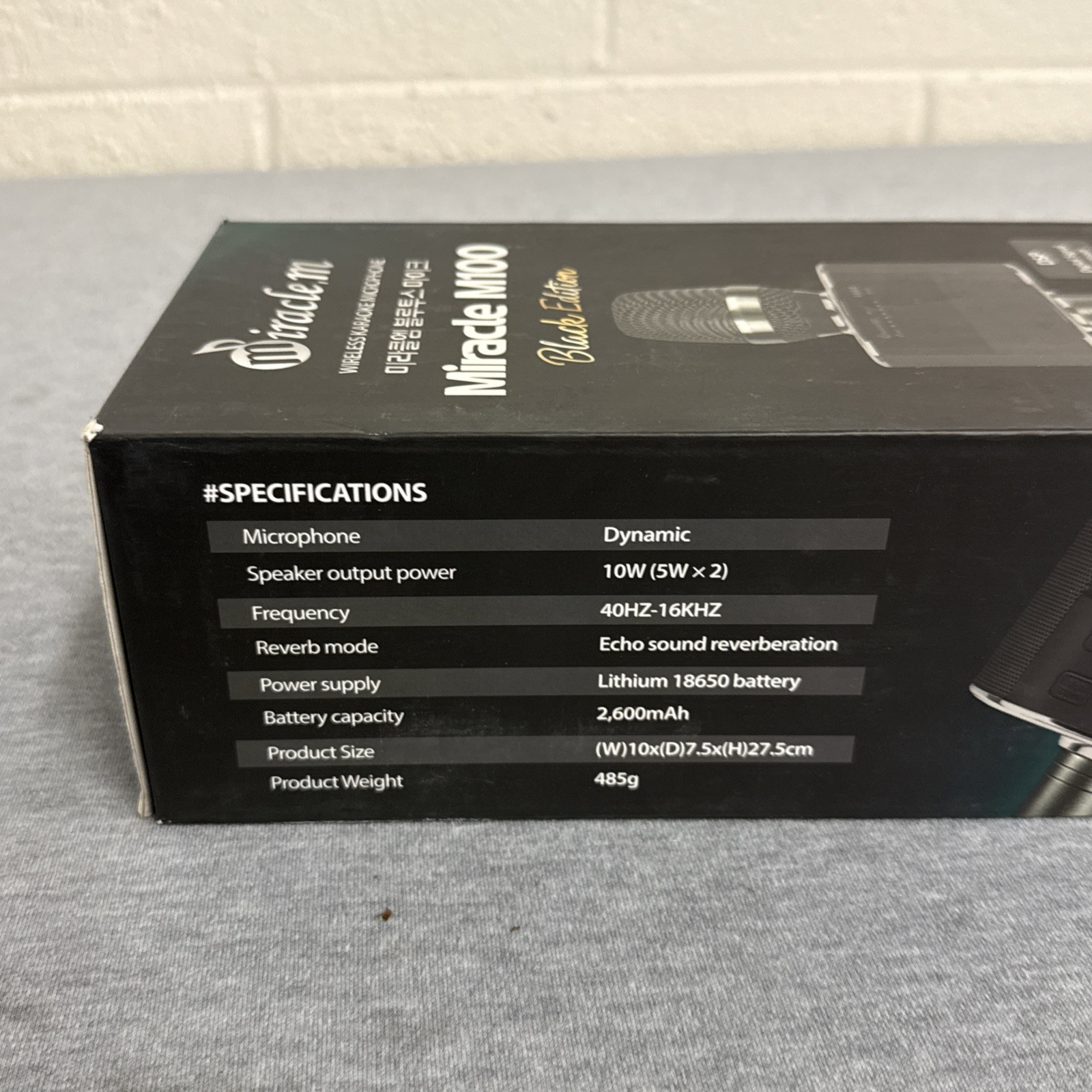 Doors Miracle M100 Black Edition Wireless Dynamic Karaoke Microphone